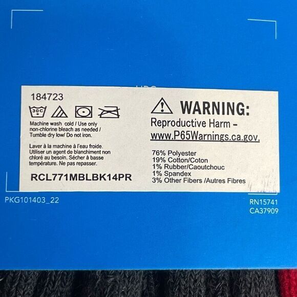 Columbia Men's Black Gray Crew Socks Set of 4 New - Picture 6 of 6